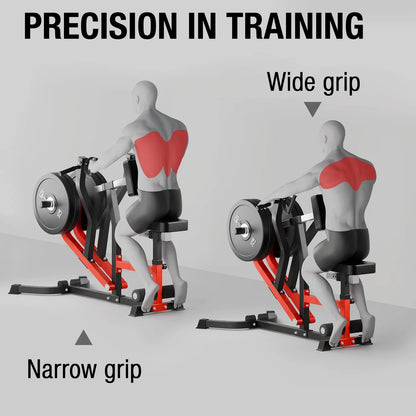 Adjustable Seated Row Machine - Multi Grip Positions with Rotating Handles