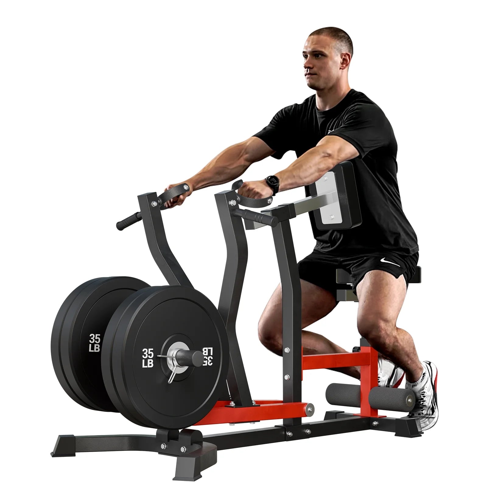 Adjustable Seated Row Machine - Multi Grip Positions with Rotating Handles