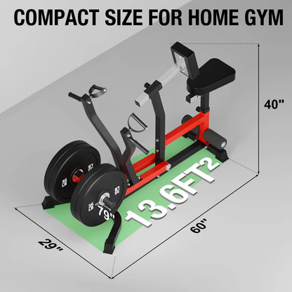 Adjustable Seated Row Machine - Multi Grip Positions with Rotating Handles